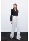 Aksesuarlı Pantolon - Ekru