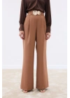 Aksesuarlı Pantolon - Camel