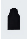 Halter Yaka Gömlek - Siyah