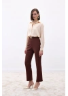 Aksesuar Detaylı Pantolon - Kahve