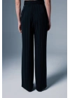 Anna Çizgili Pantolon - Siyah