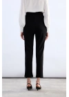 Bel Aksesuarlı Pantolon - Siyah