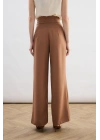 Bel Detaylı Cepli Pantolon - Camel