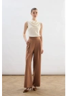 Bel Detaylı Cepli Pantolon - Camel