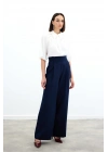 Bel Detaylı Cepli Pantolon - Lacivert