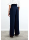 Bel Detaylı Cepli Pantolon - Lacivert
