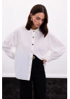 Çıtçıt Detaylı Gömlek - Ekru