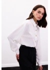 Çıtçıt Detaylı Gömlek - Ekru