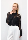 Dantel Gömlek - Siyah