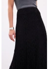Dantelli Uzun Etek - Siyah