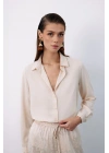Düz Klasik Gömlek - Bej