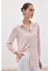 Düz Klasik Gömlek - Pudra