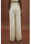 Eva Krep Pantolon - Ekru