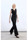 İspanyol Paça Pantolon - Siyah