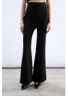 İspanyol Paça Pantolon - Siyah