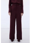Jakarlı Pantolon - Bordo