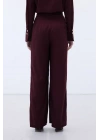 Jakarlı Pantolon - Bordo