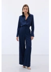 Jakarlı Pantolon - Lacivert