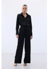 Jakarlı Pantolon - Siyah