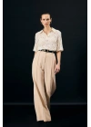 Kemer Detaylı Pantolon - Bej