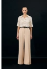 Kemer Detaylı Pantolon - Bej