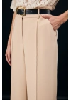 Kemer Detaylı Pantolon - Bej