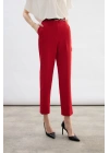 Kemerli Pantolon - Kırmızı