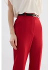 Kemerli Pantolon - Kırmızı