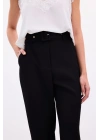 Kemerli Pantolon - Siyah