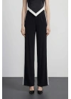 Kontrast Detaylı Pantolon Siyah