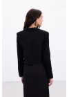 Luna Kısa Ceket - Siyah