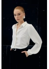 Pilise Kollu Gömlek - Ekru