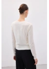 Sakallı Kol Triko - Ekru