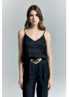Tosca Askılı Bluz - Siyah