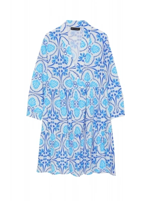 Kadın desenli easy wear elbise