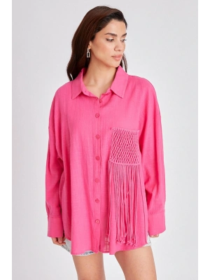 OVERSIZE FUŞYA GÖMLEK 4763-02