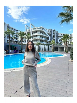 SWEAT HAKİ PANTOLON TAKIMI