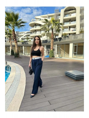 PALAZZO LACİVERT PANTOLON