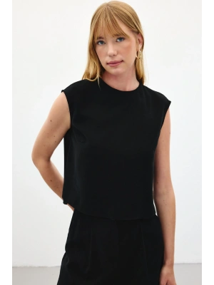 Kolsuz Salaş Bluz - Siyah