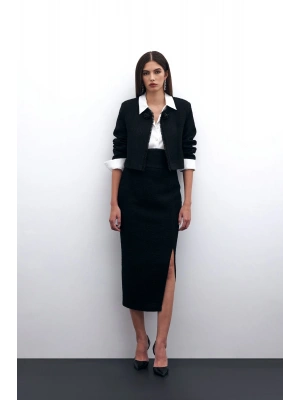 Tüvit Kalem Etek - Siyah