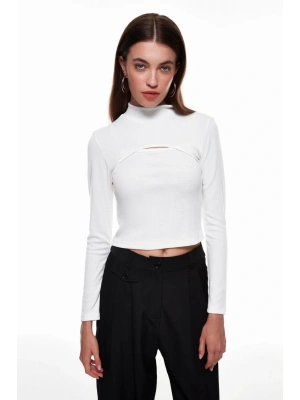 İki Parçalı Bluz Ekru