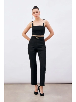 Aksesuar Detaylı Pantolon - Siyah