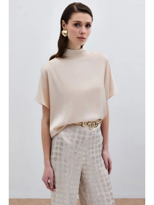 Yarasa Kol Salaş Bluz - Bej