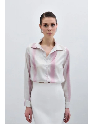 Desenli Klasik Gömlek - Pembe