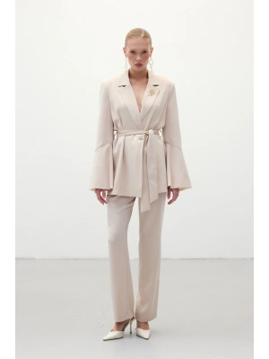 Klasik Düz Pantolon - Bej