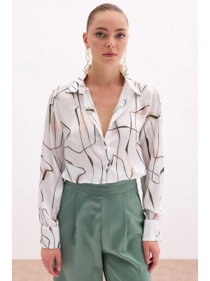 Yırtmaç Detaylı Gömlek - Haki