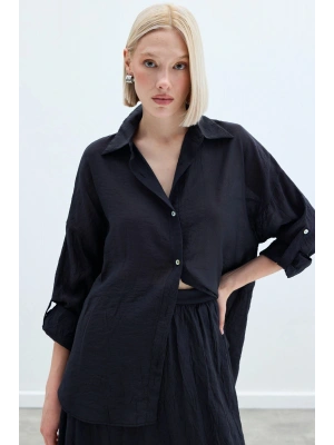 Kol Detaylı Salaş Gömlek - Antrasit