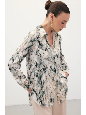 Klasik Desenli Gömlek - Haki