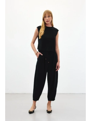 Şalvar Kesim Pantolon - Siyah