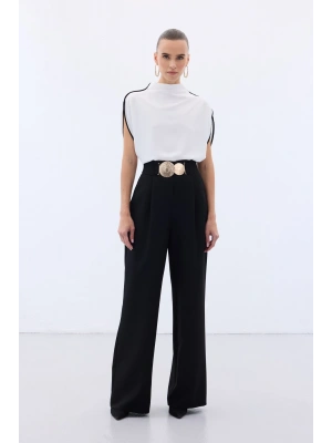 Aksesuarlı Pantolon - Siyah